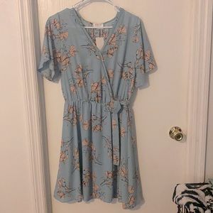 Blue floral dress